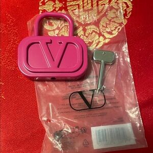Pink Padlock with Key